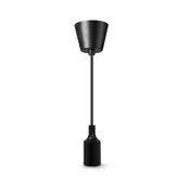 Ledvance - Luster na sajli PENDULUM BELL 1xE27/15W/230V crna