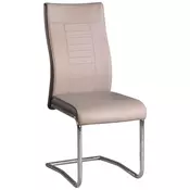 Carryhome NIHAJNI STOL, tekstil krem, temno rjava