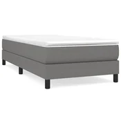 Vidaxl Posteljni okvir z vzmetmi temno siv 80x200 cm blago