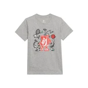 Nike Sportswear Majica pegasto siva / živo rdeča / črna / off-bela
