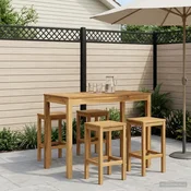 vidaXL Vrtni Bar Miza Bela 108,5 x 55 x 105 cm Masiven les akacije