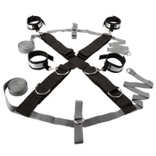 SuperLove Bondage Perfect Over the Bed Cross Restraint Set