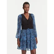 Desigual Vsakodnevna obleka Chaleco 25WWVW27 Modra Regular Fit