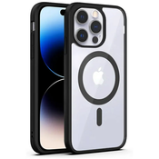 Hibridni ovitek PastelMag z magnetom MagSafe za iPhone 15 Pro Max - black