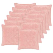 vidaXL Prevleka za blazino 12 kos HOUTEN Roza 40 x 40 cm