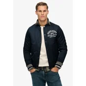 Superdry za moške. M5012243A Atletska športna jakna Varsity Bomber Jacket Navy (XXL), Priložnostno, Poliester, Mornarica