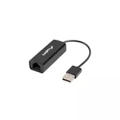 Lanberg USB->RJ45 ETHERNET ADAPTER MREŽNA KARTICA USB 2.0 1X RJ45 100MB KABEL
