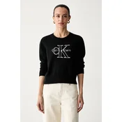 Calvin Klein Jeans Pulover LV047G322G Črna Regular Fit