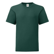 Green childrens t-shirt in combed cotton Fruit of the Loom