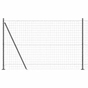 Vidaxl Varjena žična ograja z betonsko podlago 10 x 1,6 m (Š x V)