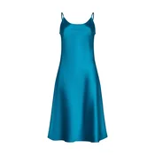 Serena Silueta Obleka Below the knee satin slip dress Grace turkizna