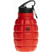 BrainMax Steklenička BrainMax Grenade, zložljiva silikonska steklenica za vodo, 580 ml Barva: Rdeča