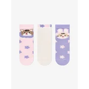Penti Nogavice PENTI Mädchen Feel Better Socken im Katzenmuster, 2er-Pack mešane barve