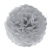 Papirnat pompom – siv 25 cm