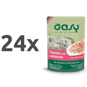 Oasy Natural Range Adult tuna in losos v želeju, vrečka - 70 g 24 x 70 g