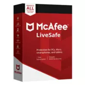 McAfee McAfee LiveSafe 2022, 1-leto, neomejeno, ESD licenca (kartica)