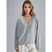 Busem Bluza svetlo siva