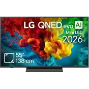 Pametni televizor LG - 55QNED83B3A, 55, QNED MiniLED, 4K, 120Hz, crni