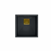 Quadron sudoper DAVID 40 + nano PVD antracit/zlato, 420x420x225