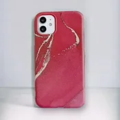 Infostyle Silikonski ovitek Marble za iPhone 14 Pro Max Rdeča/TPU silikon