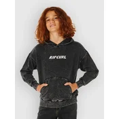 Rip Curl Eternal Shred Wash Djecja majica s kapuljacom washed black