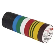 EMOS Izolirni trak PVC 15mm/10m komplet 10 MIX barv