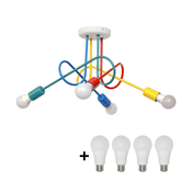 LED Djecji ugradbeni luster OXFORD 4xE27/10W/230V