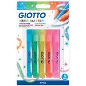 Ljepilo glitter 10,5mlx5boja Giotto Neon Fila 5453 blister