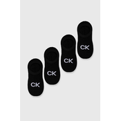 Carape Calvin Klein 4-pack za žene, boja: crna, 701220509