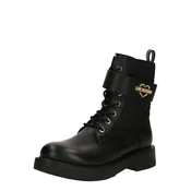 Love Moschino Gležnarji z vezalkami črna