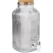 Cosy & Trendy Dozator za pijačo Raya s pipico, plutovinast zamašek, siv, prostornina: 3,35 l