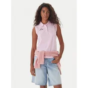 Kappa Polo majica Logo Tennis 302LR20 Roza Slim Fit