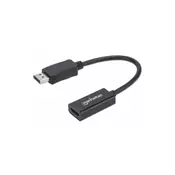 MANHATTAN Adapter 151634 DisplayPort/M - HDMI/F 1080p Crni