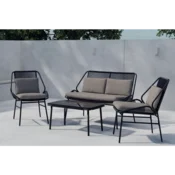 Venture Design Sedežna garnitura Zakynthos miza 42x80x45 cm rjava