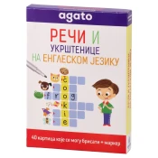 Agato Edukativne kartice Reci i ukrštenice na engleskom, 40 kartica, 8-9 godina