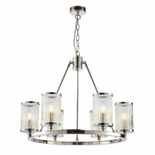 Endon 74128 - Luster na lancu EASTON 6xE14/6W/230V sjajni hrom