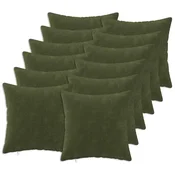 vidaXL Prevleka za blazino 12 pcs HEERLEN Zelena 40 x 40 cm Mikrofibra