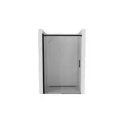 Mexen Omega drsna pršna vrata 140 cm, prozorna, črna - 825-140-000-70-00