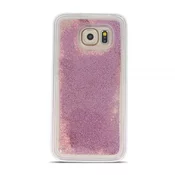 ovitek za Huawei Y6 2018, silikonski, prozoren s pink bleščicami