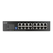 ZYXEL GS1100-16S, 16-portni Gigabitni neskrbovan switch (omrežni preklopnik) z DIP stikalom