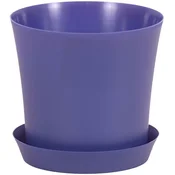 Autronic Ovitek za rože plastike s krožničkom - barva vijolična PLP008-14 PUR