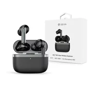 DEVIA ULTRA1 Bluetooth slušalice STEREO v5.4, efekt kože + futrola za punjenje, CRNA