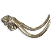 Casa Padrino luxury wall decoration mammoth antlers silver 92.3 x 39.5 x H. 39.5 cm - Aluminum decoration antlers - Living room wall decoration - Aluminum wall decoration