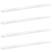 Vidaxl Stenska polica 4 szt. Beli marmor 115 x 9 x 3 cm Konstruiran les