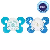 CHICCO duda Physio Comfort silikonska dečka - pike/medvedek 2 kosa, 6-16 m