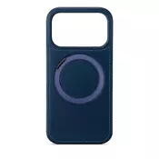 Usnjen ovitek za telefon z magnetom MagSafe za iPhone 17 Pro Max - modra