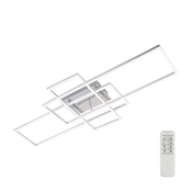 Brilo - LED prigušiva plafonski luster FRAME LED/51W/230V hrom + daljinski upravljac