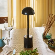 Hübsch LED namizna svetilka na baterije Taten, črna, višina 30 cm, kovinska - Sodobni - Kovina