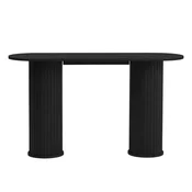 Črna stranska mizica 40x130 cm Nola – Unique Furniture