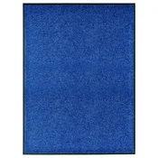 Vidaxl Pralni predpražnik moder 90x120 cm